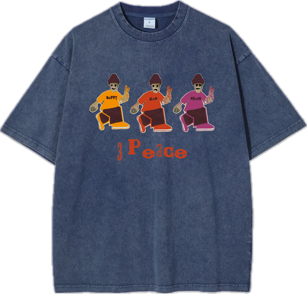 3 Peace Tee (Blue)