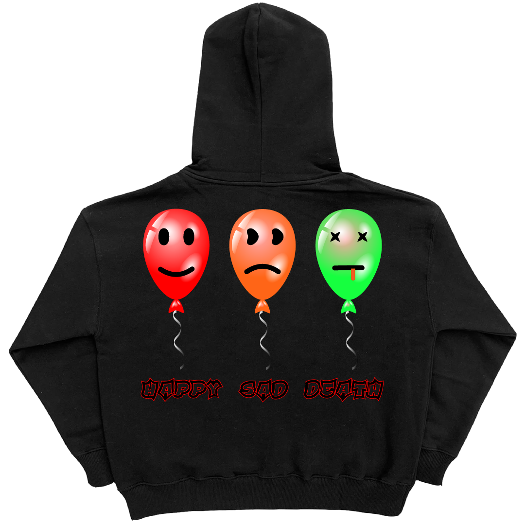 Balloon Zip Up Hoodie (Black)